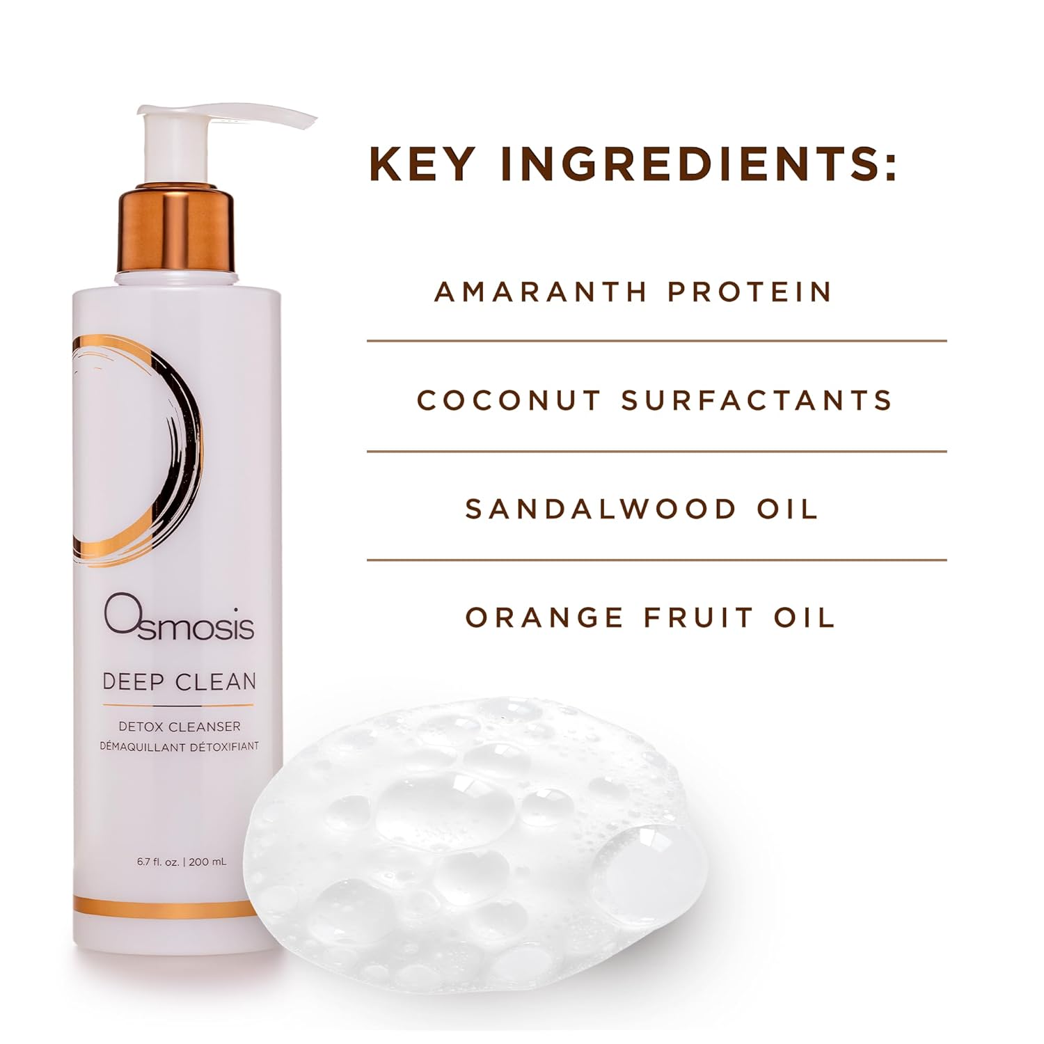 OSMOSIS DEEP CLEAN Detox Facial Cleanser, Face Wash with Coconut Oil for Oily, Acne Blemish-Prone Skin, Gently Removes Impurities - Image 4