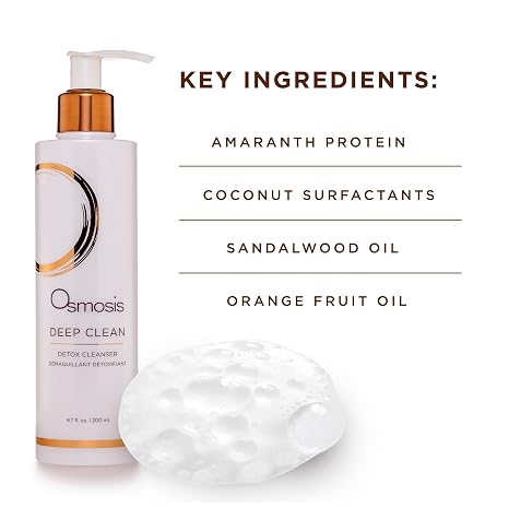 OSMOSIS Facial Cleanser and Serum Kit, DEEP CLEAN (1.69oz) Detox Facial Cleanser with Coconut Oil, CORRECT (1oz) Preventative Retinal Facial Serum Collagen Booster