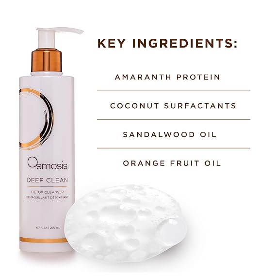 Osmosis Facial Cleanser and Serum Kit, DEEP CLEAN (1.69oz) Detox Facial Cleanser with Coconut Oil, CORRECT (1oz) Preventative Retinal Facial Serum Collagen Booster