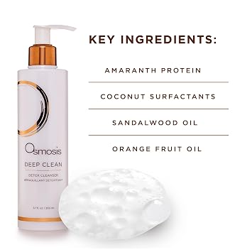 Osmosis Facial Cleanser and Serum Kit, DEEP CLEAN (1.69oz) Detox Facial Cleanser with Coconut Oil, CORRECT (1oz) Preventative Retinal Facial Serum Collagen Booster