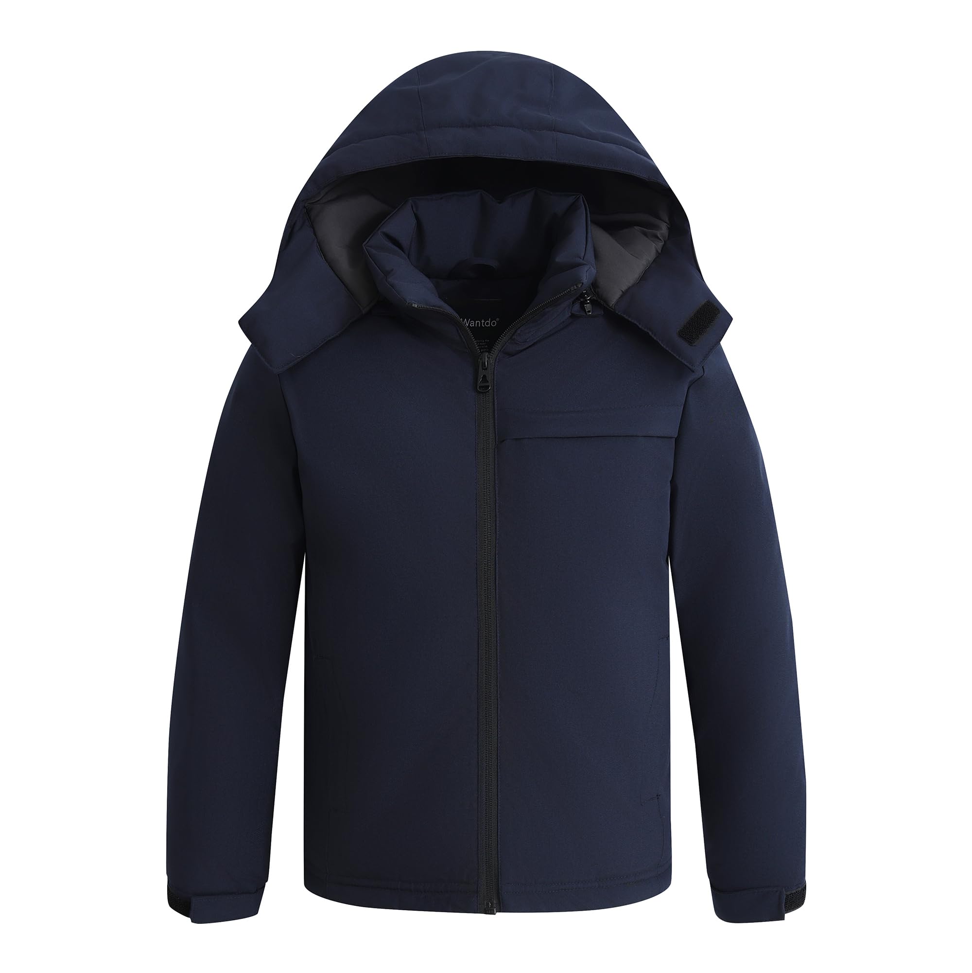 wantdo boys winter coat waterproof windbreaker snow ski jacket warm outdoor rain jacket kids coats blue size 10 12