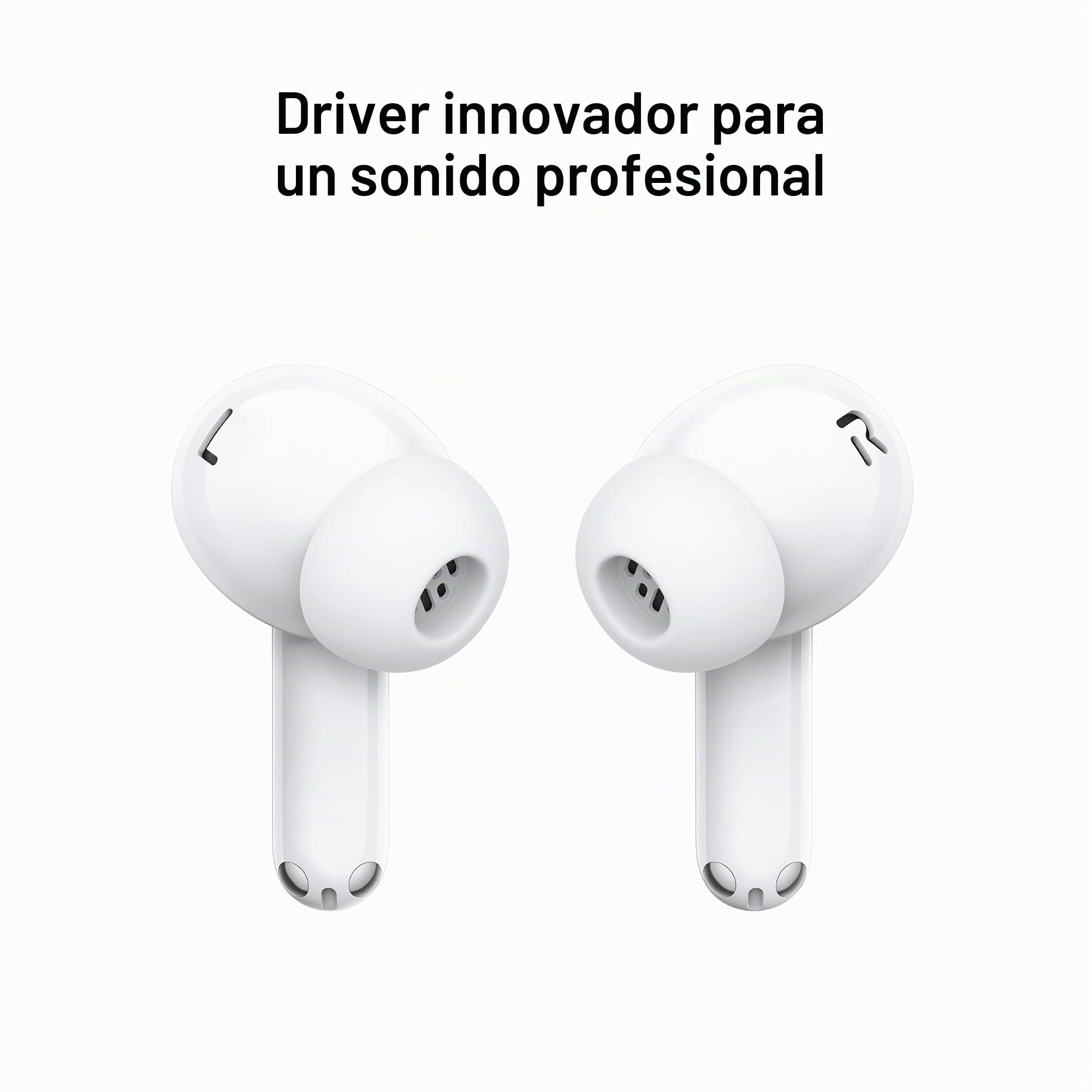 Oppo Enco Air3 Pro - Auriculares inalámbricos, Bluetooth 5.3, Cancelación de ruido, Carga inalámbrica, Baja latencia, Batería de gran capacidad, IP55 - Blanco