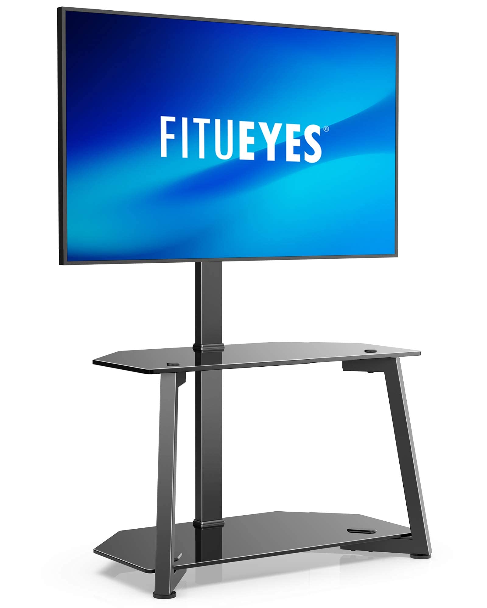 Floor TV Stand with Storage for 2355 Inch TVs Universal Corner TV Stand for MediaHeight