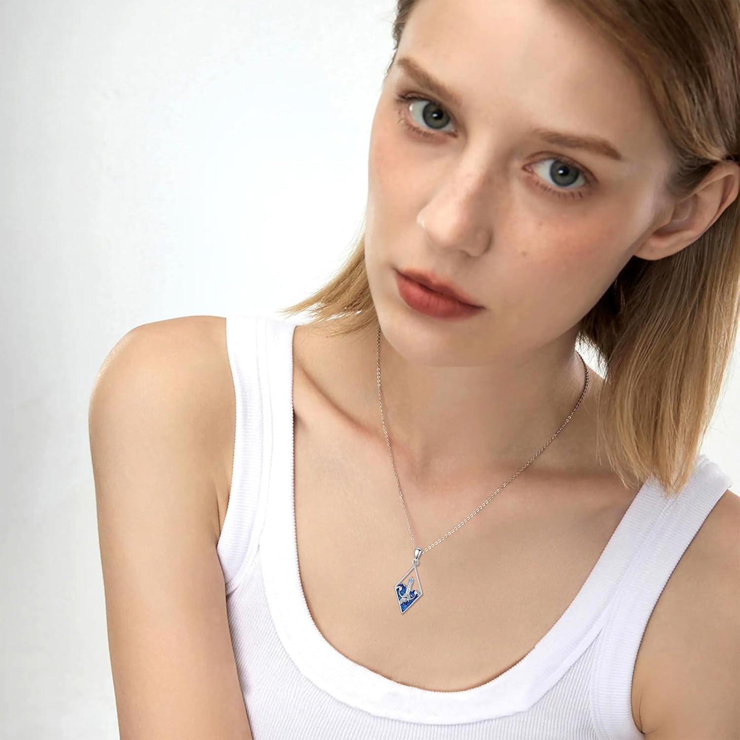 SIMONLY Lighthouse/Dove/Anchor Necklace for Women 925 Sterling Silver Anchor Pendant Necklace Nautical Jewelry Gifts - Image 3