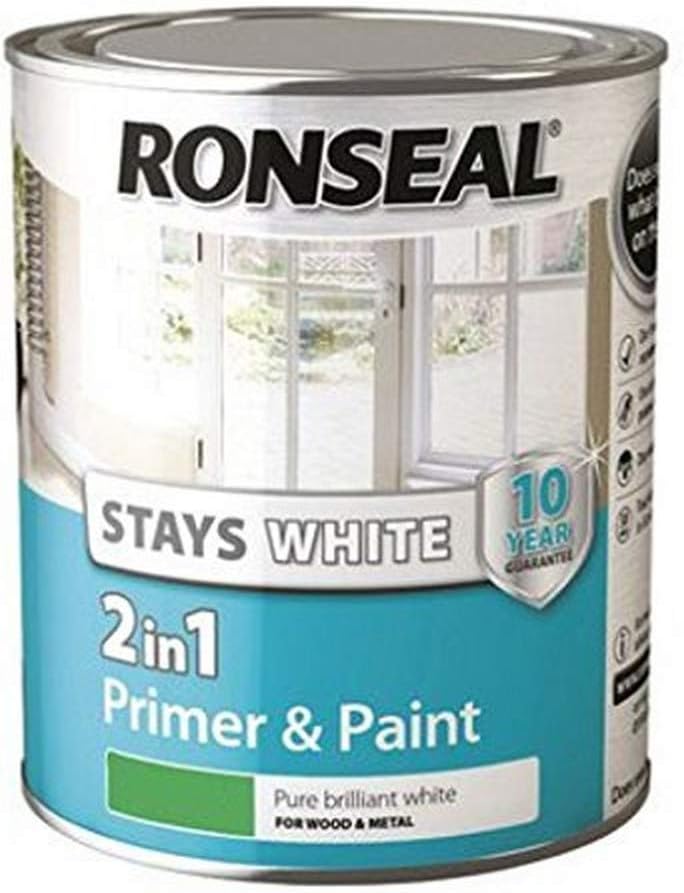 Ronseal RSLSW21GP25L 2-in-1 Primer and Gloss White 2.5 Litre