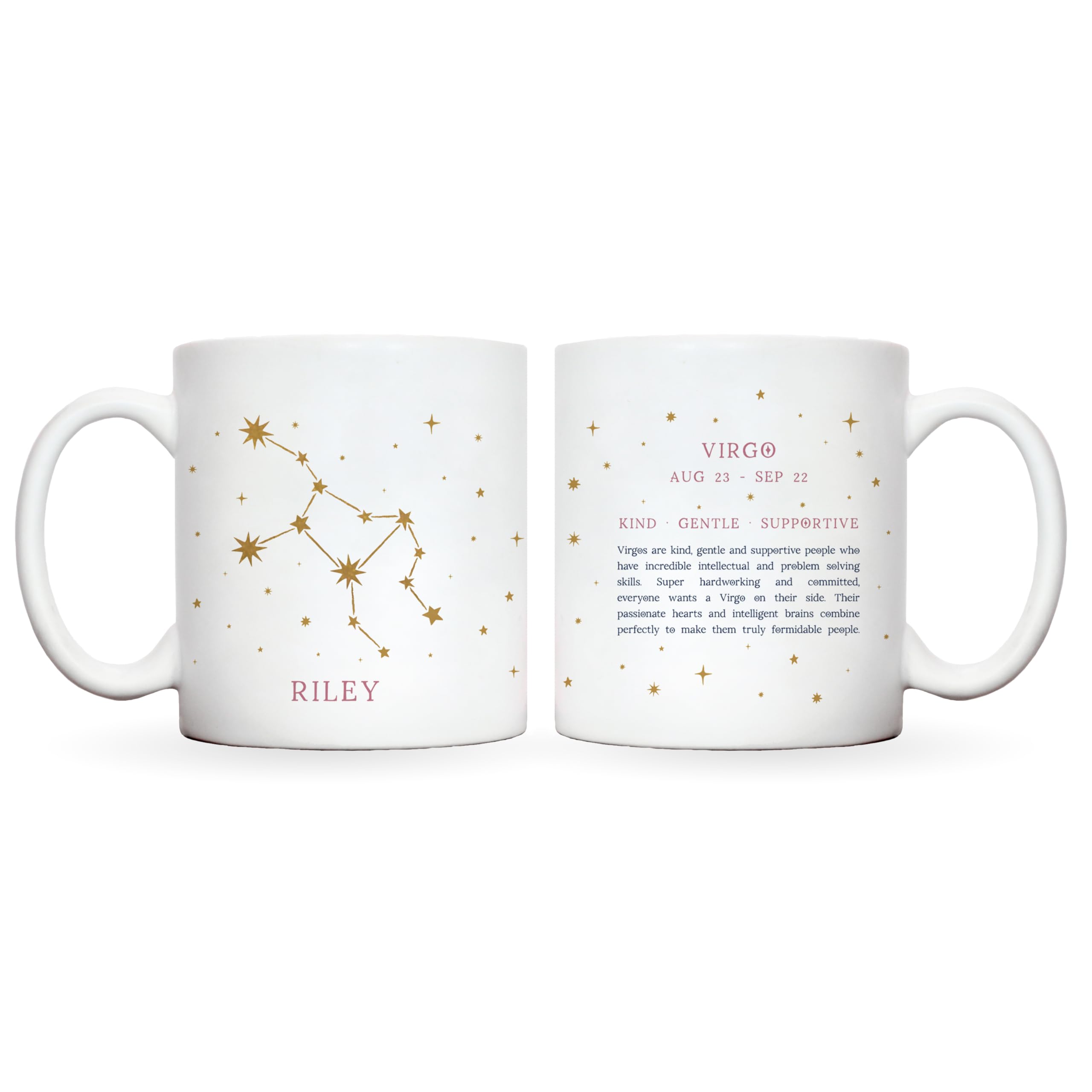 Star constellation mug personalised | constellation map | constellation cup in 12 star signs with characteristics of that starsign | star sig constellation mugs for her | gifts for women (Virgo)