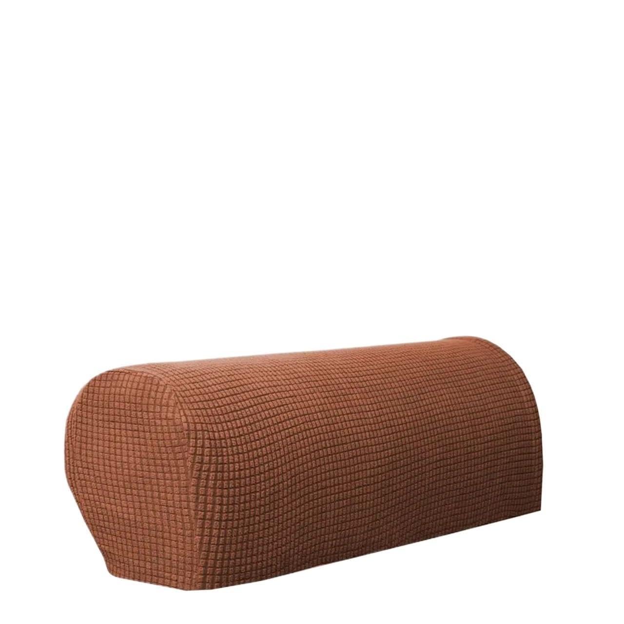 Zovloer Arm Chair Covers 3sets Fit Stretch Stretchy Couch Arm Protector Fleece Sofa Armrest Covers Chair For Recliner Armchairs Sofas Couch(Light coffee)