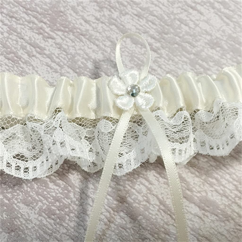 Porte-jarretelles de mariage avec nœud blanc Porte-jarretelles sexy Femme Mariée Cuisse Anneau Jambe de mariée Porte-jarretelles (Couleur : Blanc, Taille : Taille unique) (Taille unique blanche)