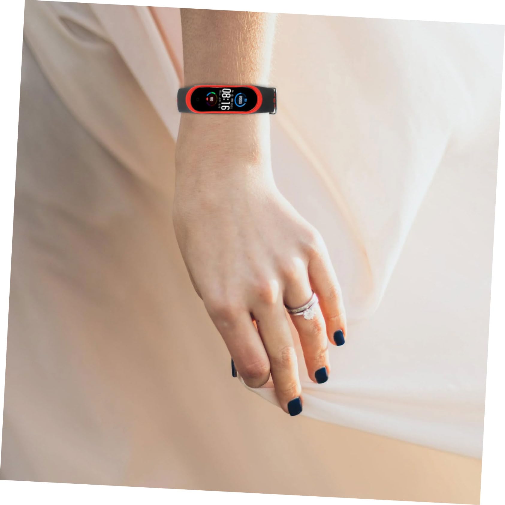 Healeved Silicone Wristband Watch Band for Minimalist Strap Red and Comfortable and Watch Accessories for Everyday Wear