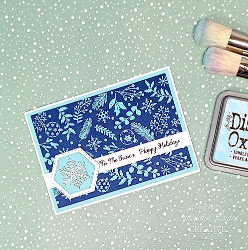 Creative Expressions Pre Cut Rubber Stamp-Festive Fronds, Grey, 4 x 6 inches - Image 3