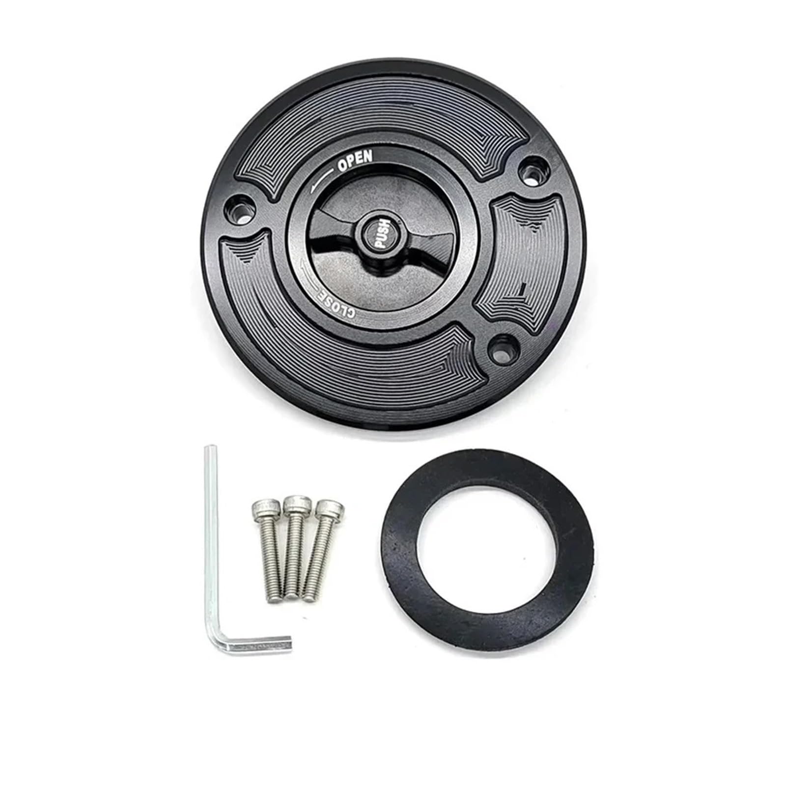 Tappo Serbatoio Carburante Per Ninja ZX-6R 636 ZX636R 2009-2018 ZX6R ZX 6R | Coperchio Del Tappo Del Serbatoio Del Gas Del Carburante Per Moto Senza Chiave(Black and Black)