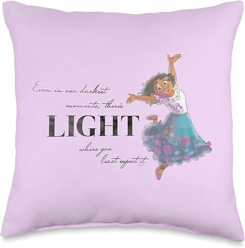 Disney 100 Anniversary Encanto Mirabel D100 - Almohada ligera, 16 x 16 pulgadas, multicolor