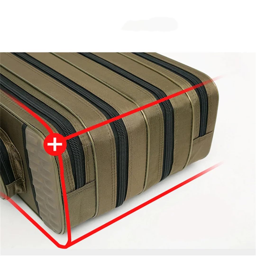 Suwequest Wielofunkcyjna torba na wędkę 80 cm - 130 cm torby na sprzęt wędkarski kołowrotek do przechowywania sprzętu, 2 warstwy 80 cm
