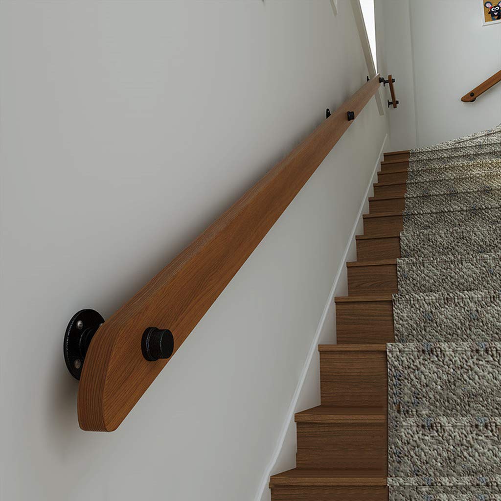 Rechteckiges Treppengeländer mit komplettem Bausatz aus Holz Indoor/Outdoor Loft Handlauf für Kinder Spielzimmer oder Kinderzimmer, verstellbares Stützset (30~300cm)