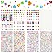 MELLIEX 2809 Pezzi Strass Adesivo, 8 Fogli Strass Trucco Adesivo Cristallo di Diamante per Fai Da Te Nail Art Decorazione Unghie Fiore Stella