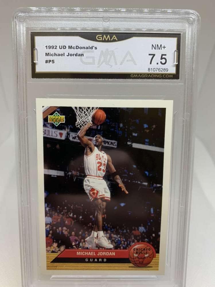 GMA NM+ 7.5 Certificate #81076289 1992-93 Upper Deck McDonalds #P5 Michael Jordan Chicago Bulls Professionally Graded Basketball Card