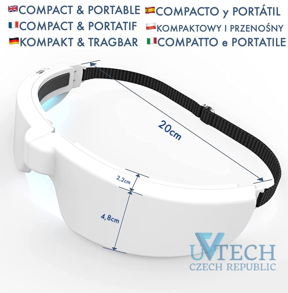 UVtech BLUE-1 - Gafas de terapia de luz, ritmo circadiano, estado, mejora del estado de ánimo