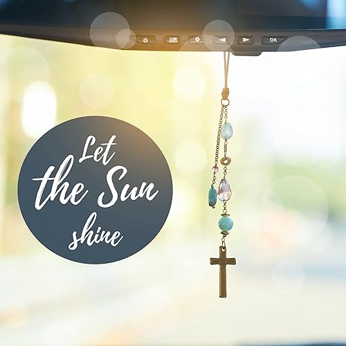 Miniatura 9 de Akitai Accesorio de automóvil Buda espejo retrovisor para automóvil atrapasoles transforma la luz solar y difunde colores y energía en todo el