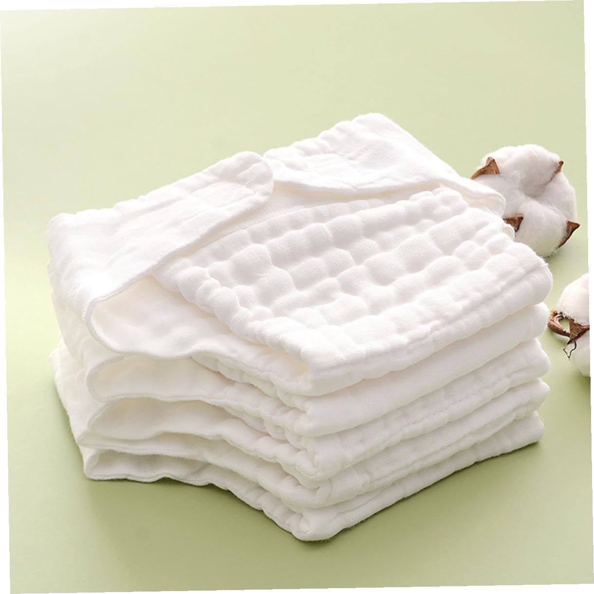 Pañales Reutilizables para Ñiño de Algodón Blanco M, 5 Piezas