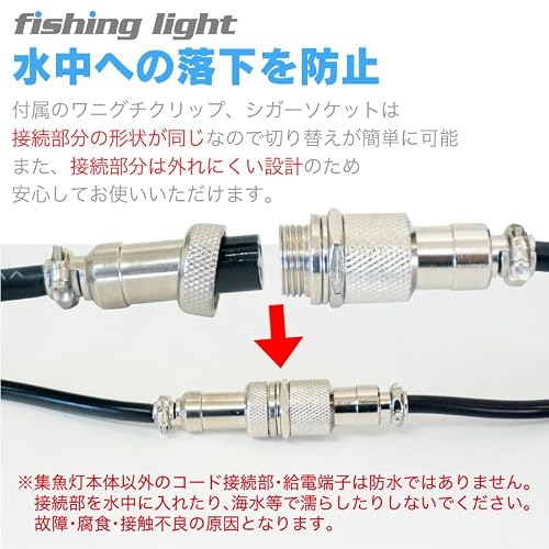funks 集魚灯 白 ホワイト 60w LED 集魚ライト 水中集魚灯 12v 6枚目