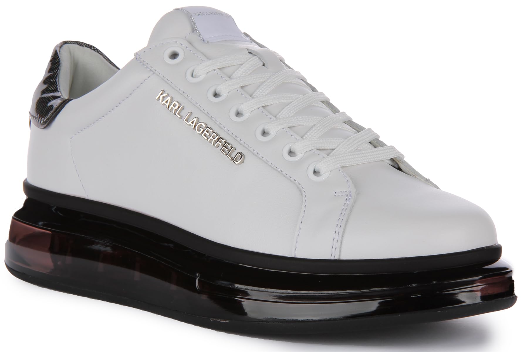 KARL LAGERFELD Kapri Kushion Men's Front Lace-up Fasteni Comfy Sl Trainers 46 EU White Black