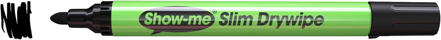 SHOW-ME Medium Tip Drywipe Pens 48-Pieces, Assorted Colour