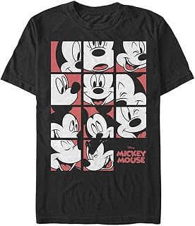 Disney Mickey Classic - Mickey'nin Yüz İfadeleri Bisiklet Yaka Tişört Erkek