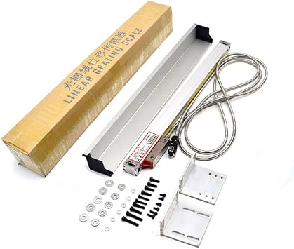 Digital Readout 5um Linear Scale 200mm Travel Length 8" Match DRO 2/3 Axis for CNC Milling Drill EMD Machine, 4-7 Business Days