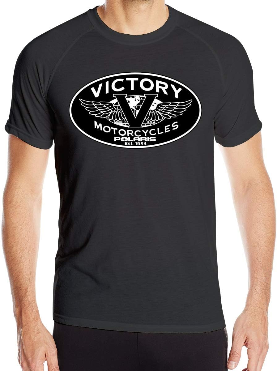 Victory Motorcycles Men's Shirt Athletic Quick Dry Wicking T-Shirts Short Sleeve