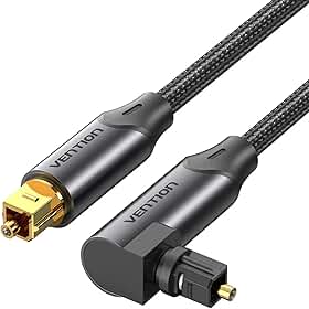 Cabo De Áudio Fibra Óptica Toslink 90º S PDIF Cabo Toslink Home Theater Soundbar 50cm