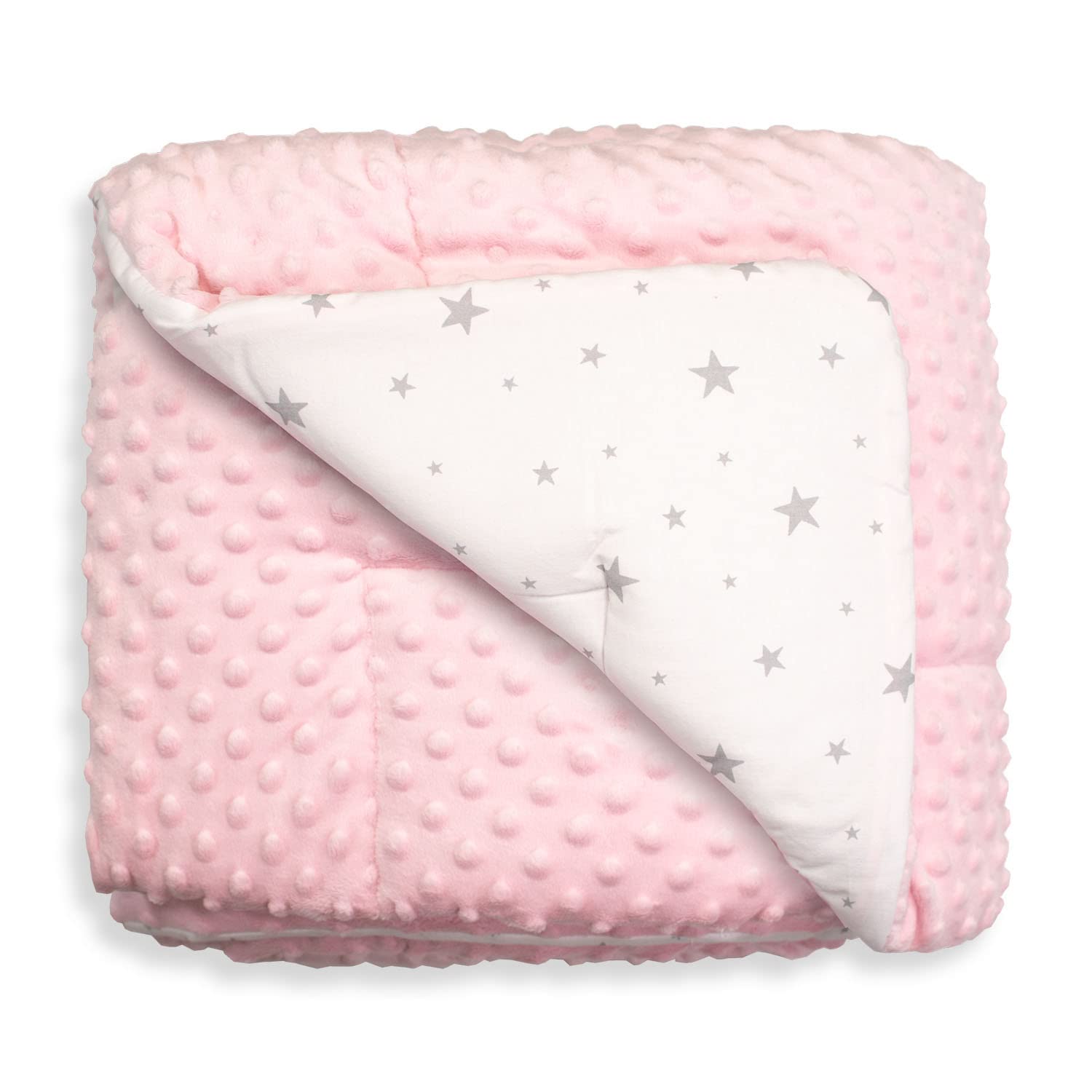 Sevira Kids - Coperta plaid - Bambino e Bambino - Minky - Ultra morbida - Made in Europe - Facile manutenzione - Regalo per nascita - Rosa/Stampa