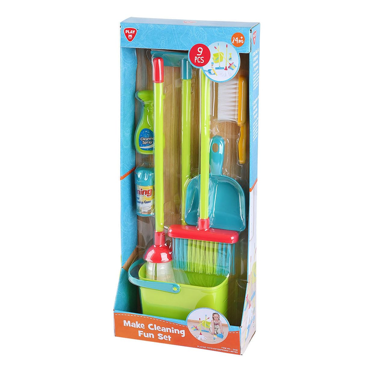 Play Cleaning Toy Set – Cleaning Set for Children 9 Pieces