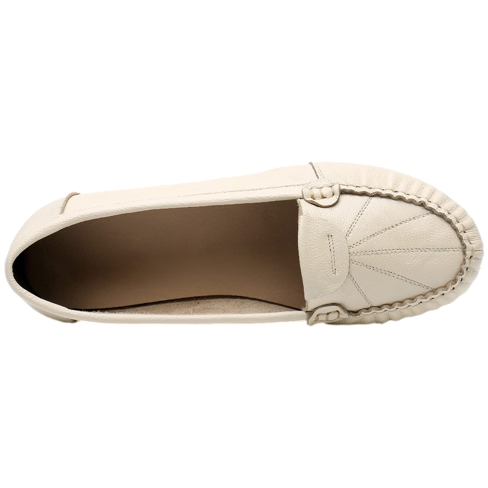 rismart Mocassins Femme Plat Cuir Confort Décontractée Chaussures