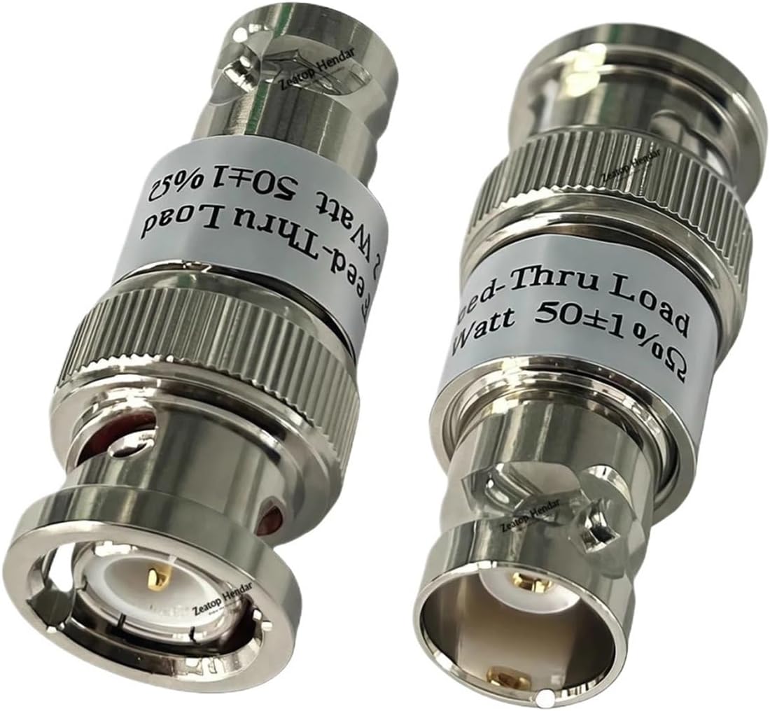1Pcs 2W 1G BNC Through Load Feed-Thru Load DC-1GHz, 50 Ohm Termination Adapter for Oscilloscope