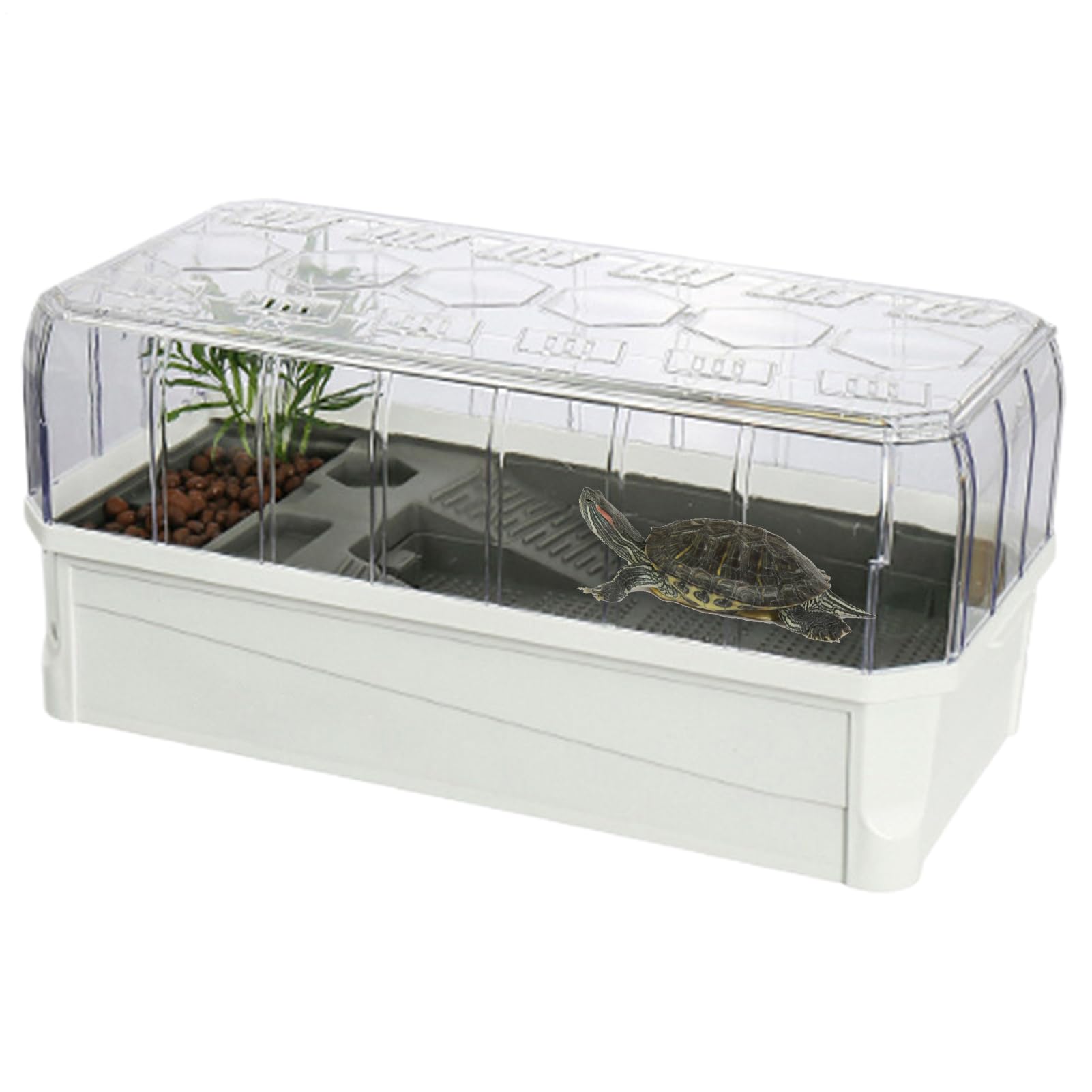 Acuario para Tortugas | Caja de Hábitat Interior Multiusos con Filtro | Hábitat Natural para Hierba Blanca
