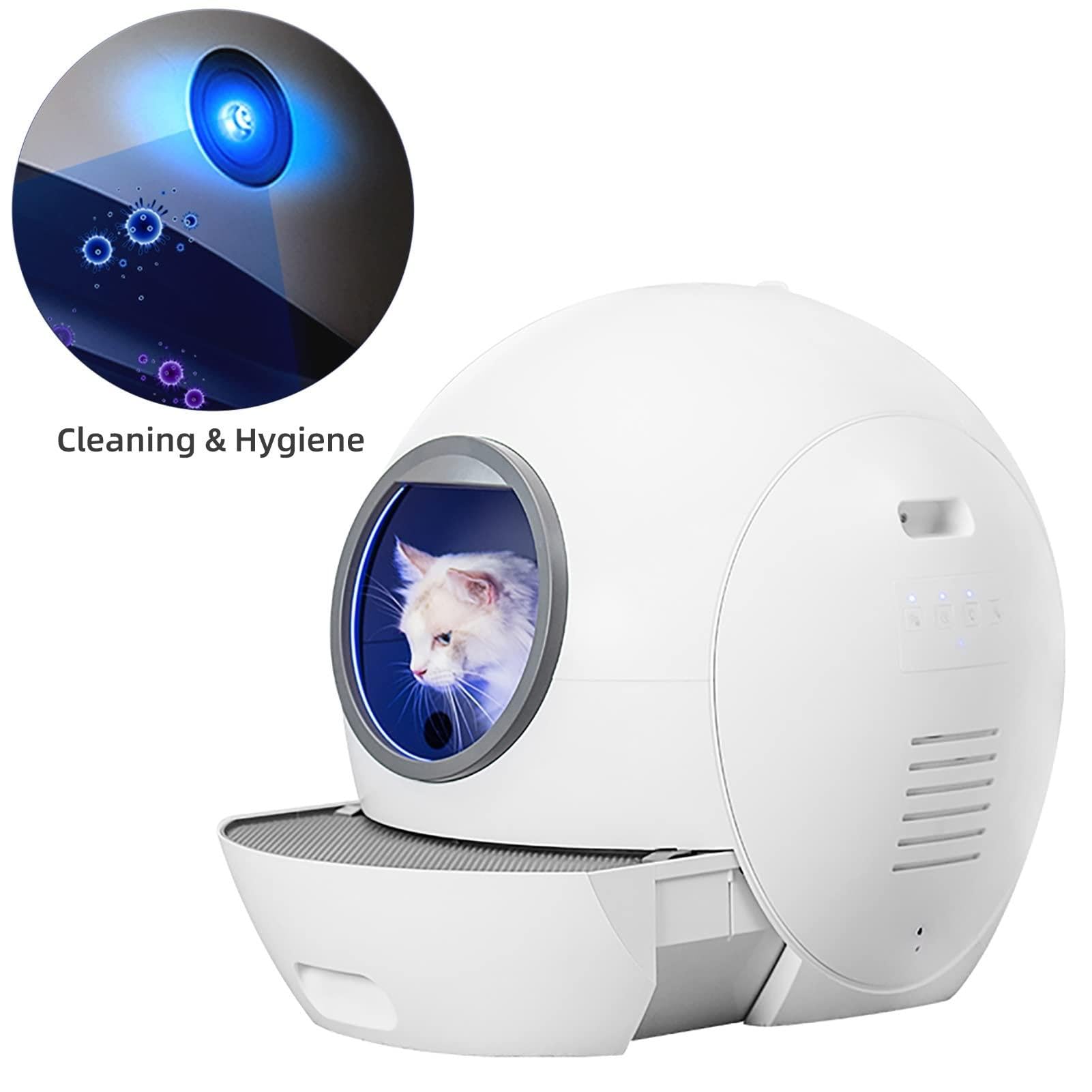 Lettiera per Gatti autopulente, Controllo App, Monitor Intelligente, Adatta a Tutti i Tipi di Gatti, rimozione degli odori, Facile da smontare e Lavare