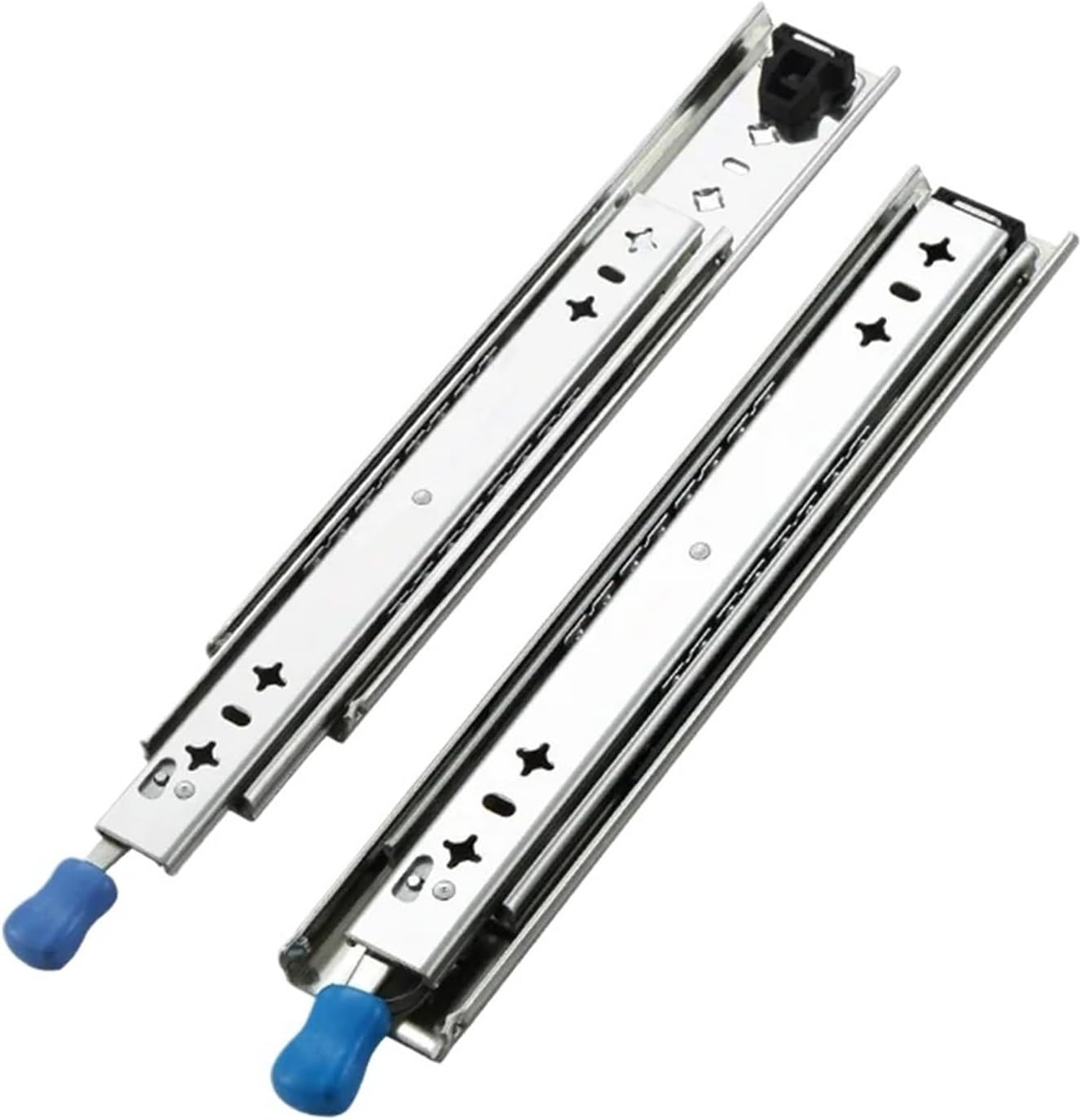 1 Pair Heavy Duty Locking Drawer Slides 10-60 Inch 250 Lb Load Capacity Side Mount Full Extension Ball Bearing(with Lock,10inch(250mm))