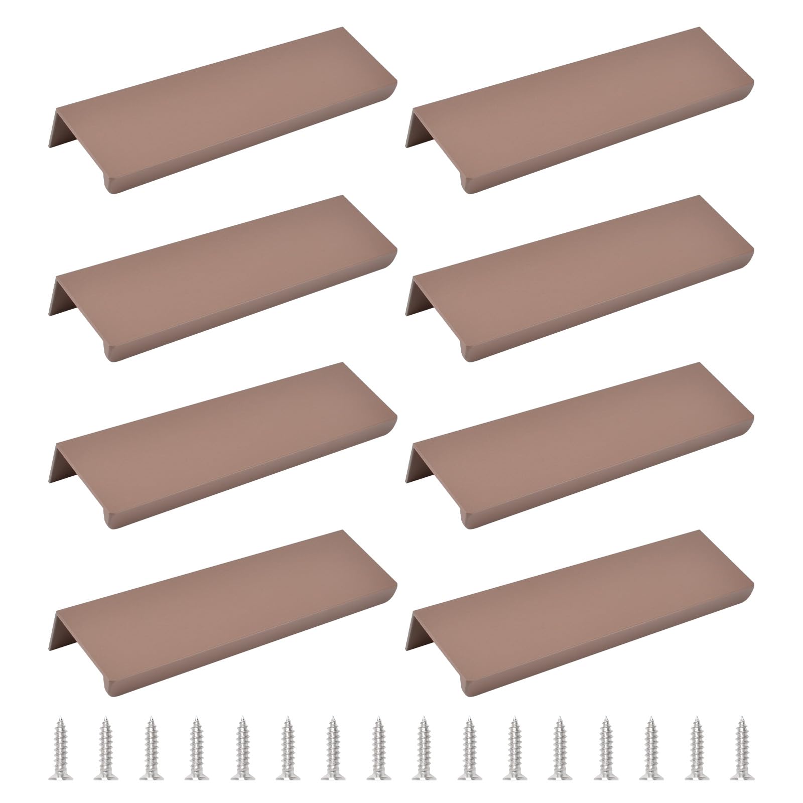 MOROBOR Finger Edge Pull, 8pcs Concealed Handles Modern Style Drawer Handle, Right Angle Aluminum Alloy Invisible Pulls Wardrobe Knob for Cabinet