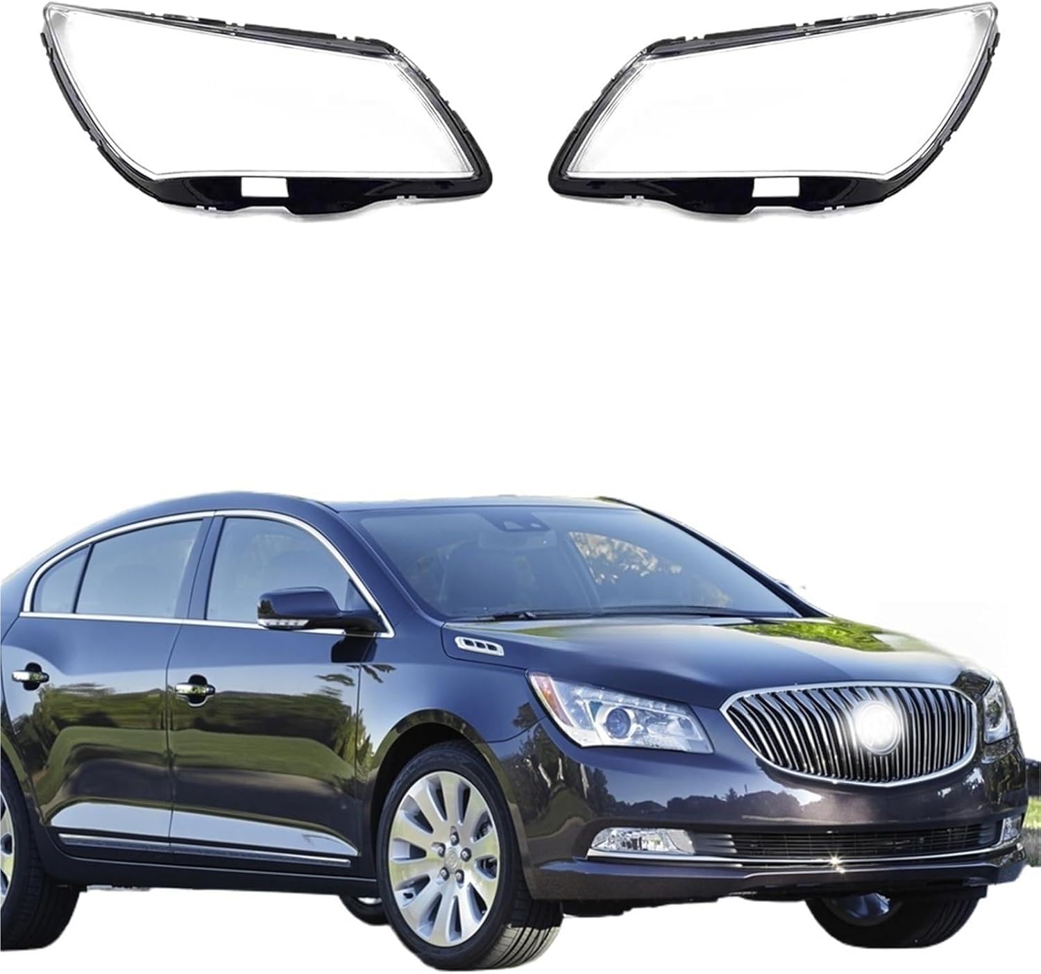 1pair/1pcs Headlight Cover Compatible for Buick for Lacrosse 2013 2014 2015 Plexiglass Headlamp Shell Replacement Lens Glass Car Accessories(Right)