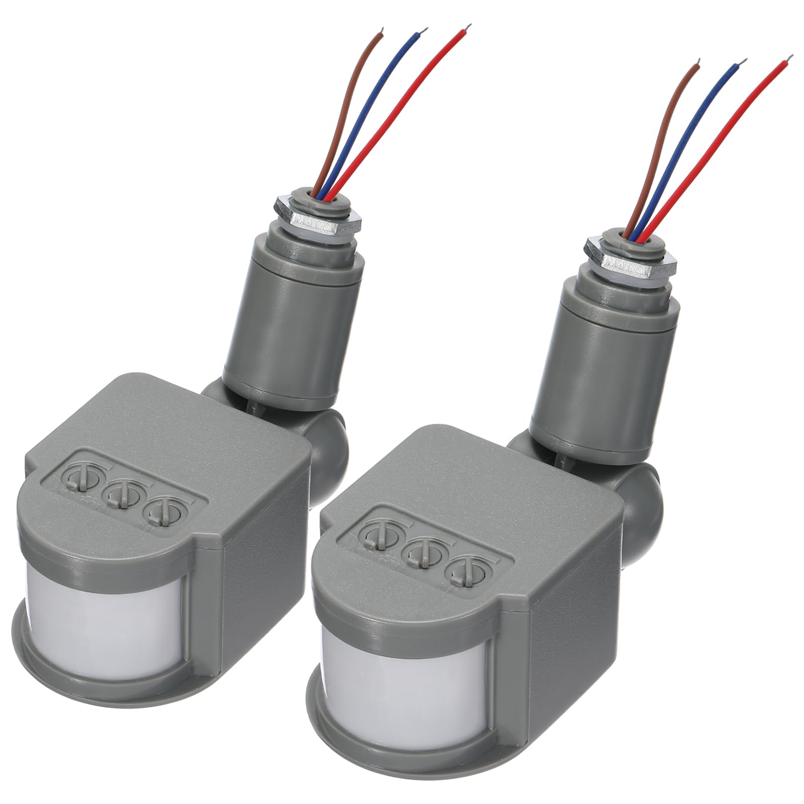 VIAPUICE Outdoor Motion Sensor, 2Pcs Microwave Motion Detector - Grey