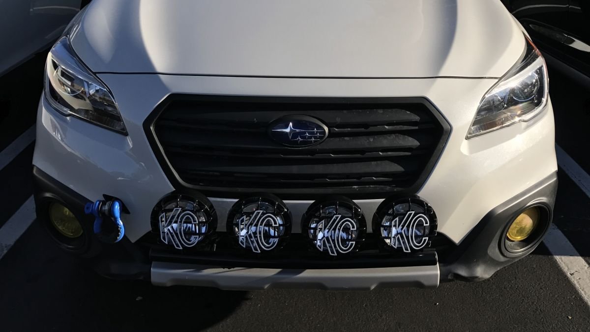 Fits 20152017 Subaru Outback. Rally Light Bar (Bull Bar, Nudge Bar), 4 Light Tabs, Powder