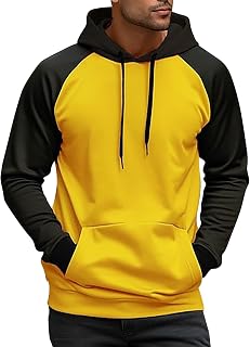 Sudadera para hombre, informal, a la moda, con bloques de color, holgada, de manga larga, sudaderas grandes y altas para hombre