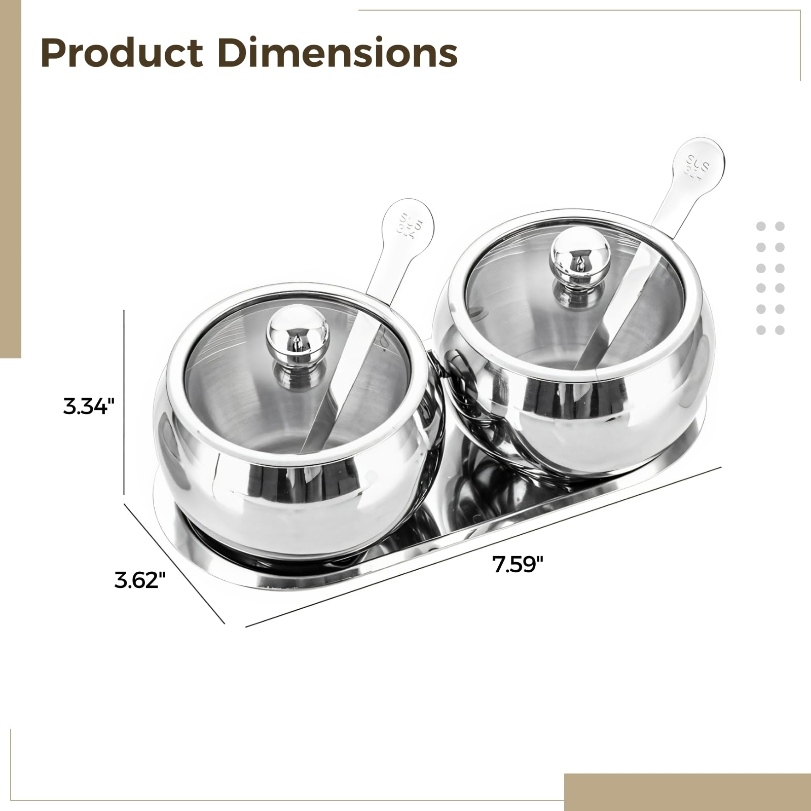 Générique Lot de 2 boîtes à épices en acier inoxydable 304 avec fenêtre visible, récipients de cuisine pour sel, poivre, cumin et autres assaisonnements, design élégant pour cuisine moderne