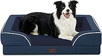 Vista 20 de Camas ortopédicas para perros de tamaño grande, cama grande de espuma viscoelástica impermeable para mascotas con lados de 36 x 27 pulgadas