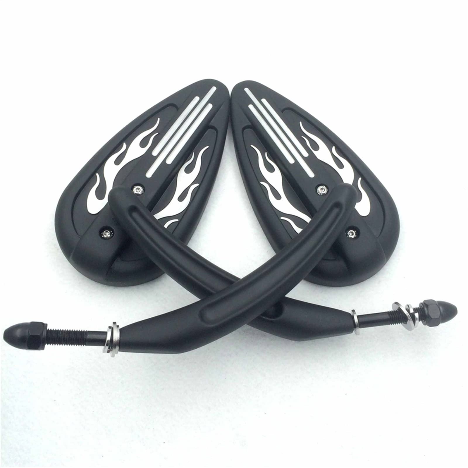 Rétroviseurs Flamme Moto pour Fat Bob FXDF 2008-2016 sans vibrations