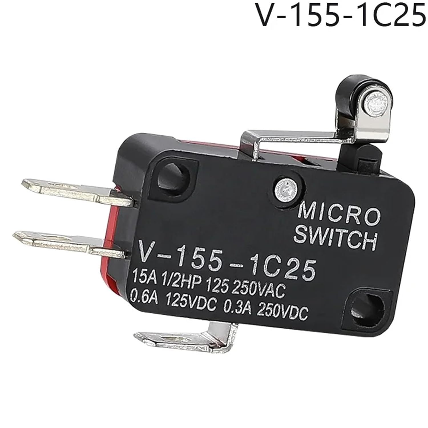 Touch Switch V-155-1C25 Limit Short Hinge Roller Lever Arm SPDT Snap Action 10Pcs