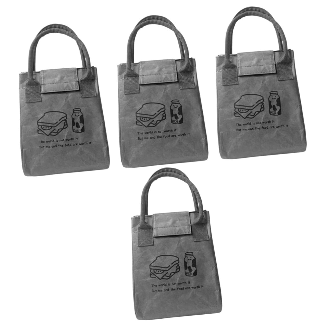 Ciieeo 4 Bolsas De Almuerzo Para Adultos Resistente Al Agua Bolsa Térmica Para Alimentos Bolsa De Mano Para Libros Para Mujeres Bolsa Térmica Para Almuerzo Bolsa De Trabajo Papel A