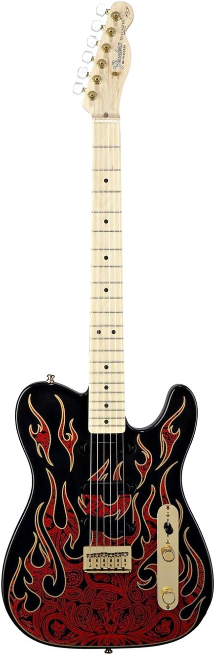 Fender James Burton Telecaster, Maple Fretboard - Red Paisley Flames