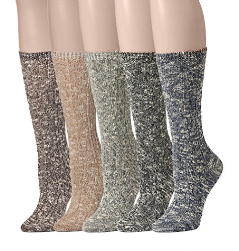 Leotruny Women's Slouch Vintage Knit Cotton Boot Socks