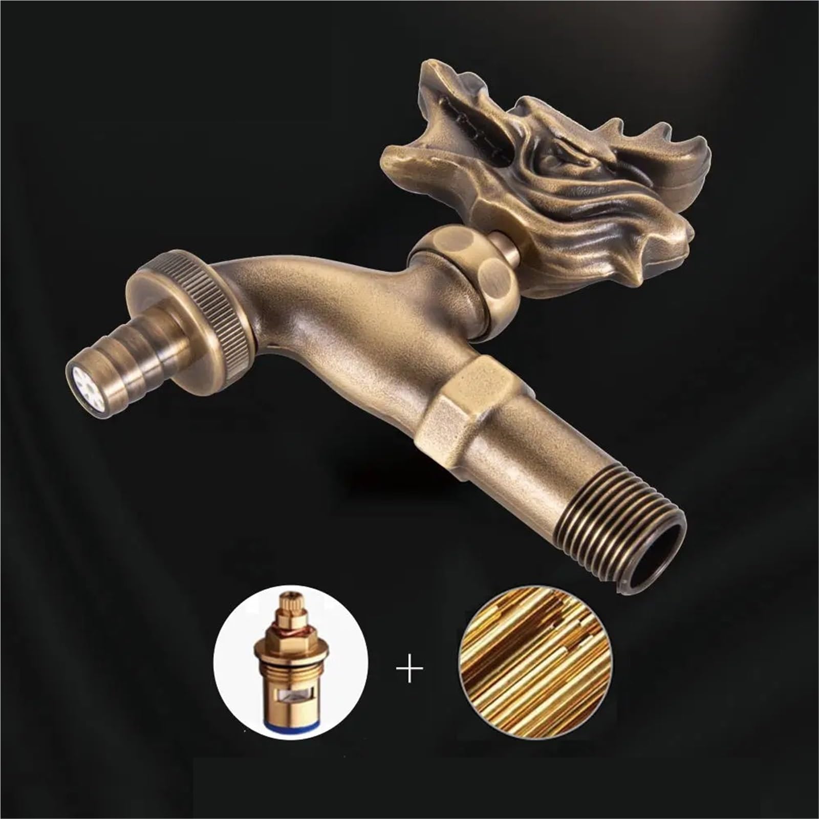 Wasserhähne im Freien Geschnitzter Bibcock Messing Wasserhahn Kupfer Outdoor Garten Wasserhähne for Waschmaschine Luxus Toilette Mopp(Model 15)